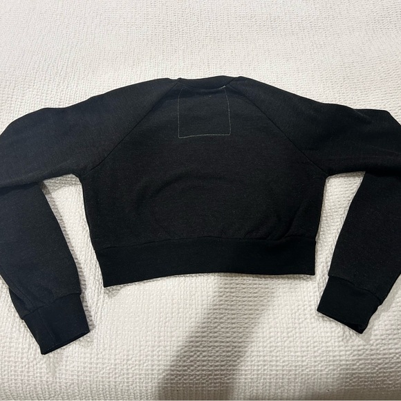 Aviator Nation Smiley Bolt Eyes Cropped Sweatshirt XS - Picture 5 of 5